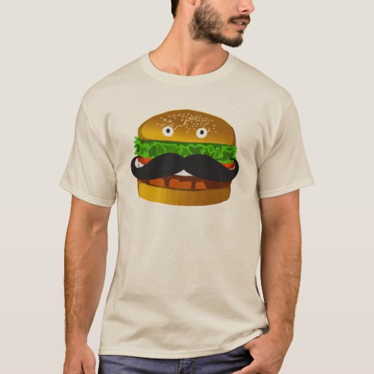 Schnurrbart-Burger-Mann-T - Shirt (Vorderseite)