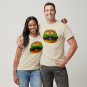 Schnurrbart-Burger-Mann-T - Shirt (Unisex)
