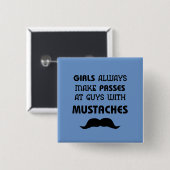 Schnurrbart Button (Vorne & Hinten)