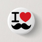 Schnurrbart Button (Vorderseite)