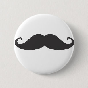 Schnurrbart Button