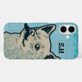 Schnurrbart Chihuahua Graffiti Monogramm Case-Mate iPhone Hülle (Rückseite (Horizontal))