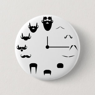 Schnurrbart Clockface Button