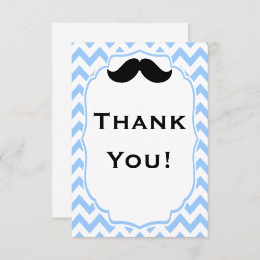 Schnurrbart danken Ihnen Mitteilungskarten (Vorne/Hinten)