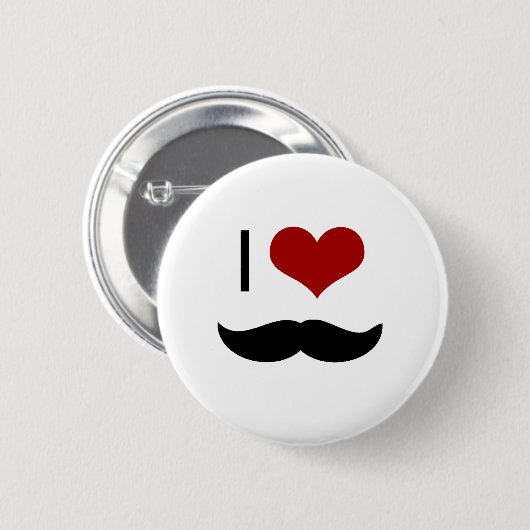Schnurrbart der Liebe I Button (Vorne & Hinten)