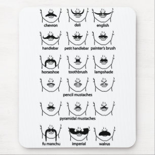 Schnurrbart-Diagramm Mousepad