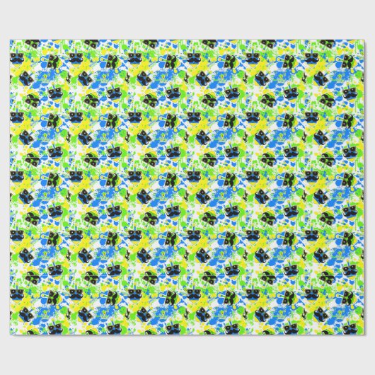 Schnurrbart Dreidel Verpackung Geschenkpapier (Flach)