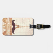 Schnurrbart-Eiffelturm Gepäckanhänger (Vorderseite horizontal)