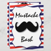 Schnurrbart-Einladung Einladung (Vorne/Hinten)