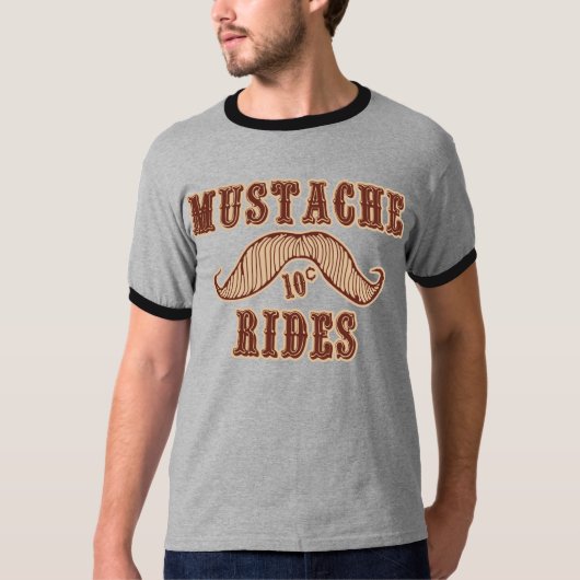 Schnurrbart-Fahrten T-Shirt (Vorderseite)