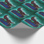 Schnurrbart-FahrtNostolgic Spaß-Malerei-Kunst Geschenkpapier (Ecke)