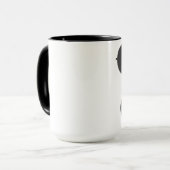 Schnurrbart-Flieger-Silhouette-Tasse Tasse (Vorderseite Links)