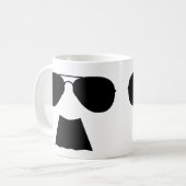 Schnurrbart-Flieger-Tasse Kaffeetasse (Vorderseite Links)