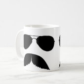 Schnurrbart-Flieger-Tasse Kaffeetasse (Vorderseite Links)