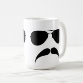 Schnurrbart-Flieger-Tasse Kaffeetasse (VorderseiteRechts)