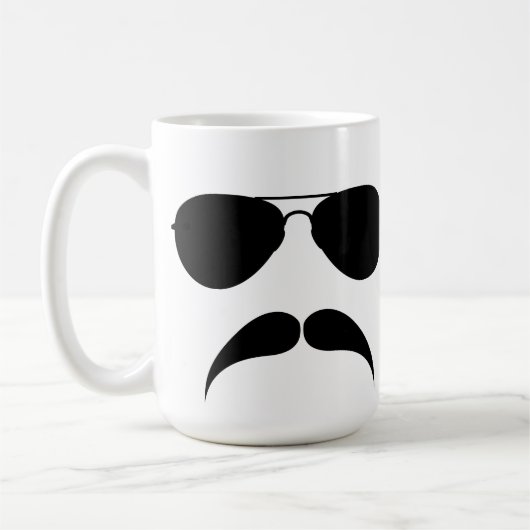 Schnurrbart-Flieger-Tasse Kaffeetasse (Links)