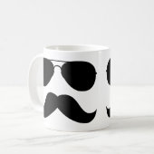 Schnurrbart-Flieger-Tasse Kaffeetasse (Vorderseite Links)
