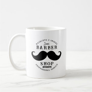 Schnurrbart-Friseursalon Moderner Friseurstil Herr Kaffeetasse
