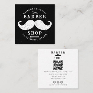 Schnurrbart-Friseursalon Moderner männlicher Hairs Quadratische Visitenkarte