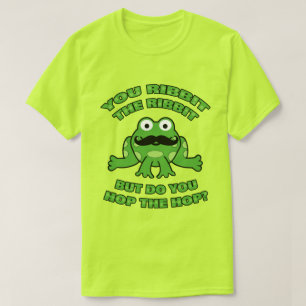 Schnurrbart-Frosch-Hopfen das Hopfen T-Shirt