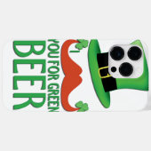 Schnurrbart für grünes Bierginger-Schnurrbart Case-Mate iPhone Hülle (Rückseite (Horizontal))