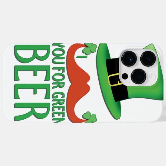 Schnurrbart für grünes Bierginger-Schnurrbart Case-Mate iPhone Hülle (Rückseite (Horizontal))