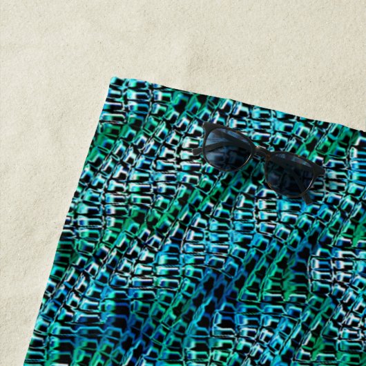 Schnurrbart, geflecht und gewellt strandtuch (Beispiel)