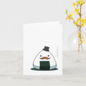 Schnurrbart-giri Gruß-Karte Karte (Gelbe Blume)