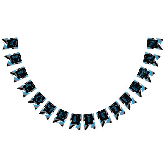 Schnurrbart-heftiger Schlag - kleine Mann-Flagge - Wimpelkette (Alle)