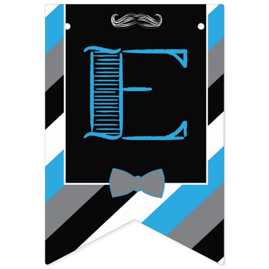 Schnurrbart-heftiger Schlag - kleine Mann-Flagge - Wimpelkette (Zweite Fahne)