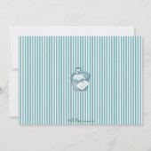 Schnurrbart-heftiger Schlag verbindet Babyparty - Einladung (Rückseite)