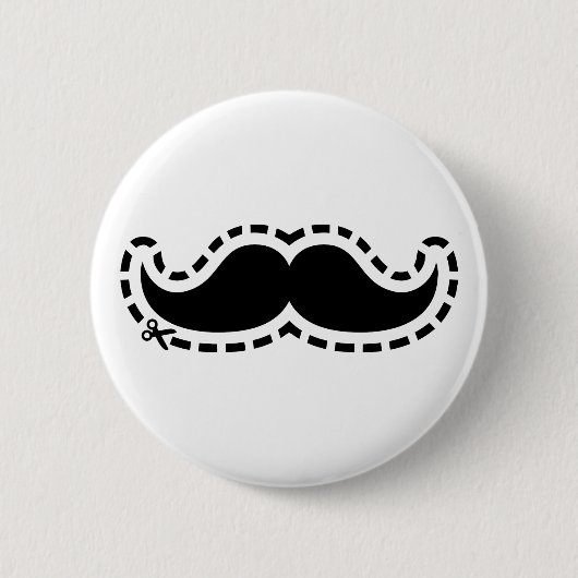 Schnurrbart herausgeschnitten button (Vorderseite)