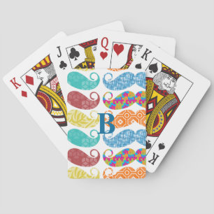 Schnurrbart Herr Hipster Vintage Retro Spielkarten