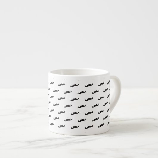 Schnurrbart-Hipster-Muster 2 Espressotasse (Vorderseite Rechts)