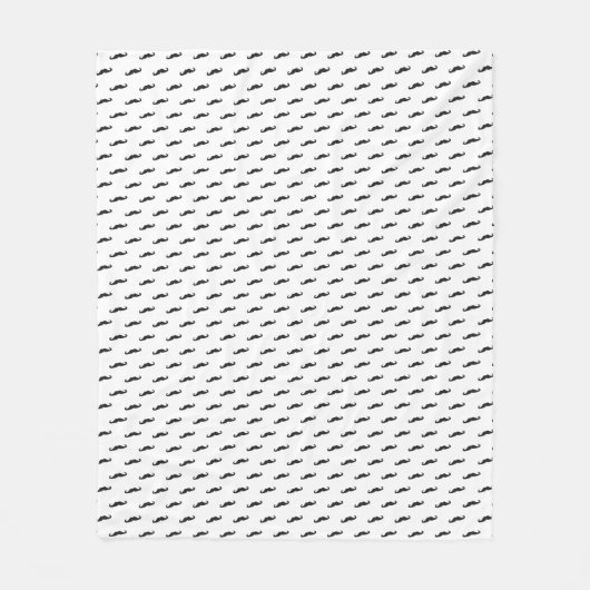 Schnurrbart-Hipster-Muster 2 Fleecedecke (Vorderseite)