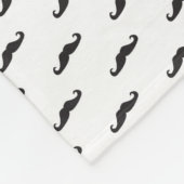 Schnurrbart-Hipster-Muster 2 Fleecedecke (Ecke)