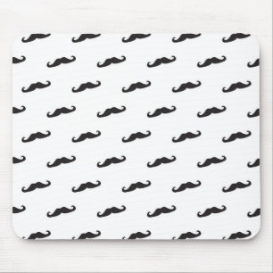 Schnurrbart-Hipster-Muster 2 Mousepad