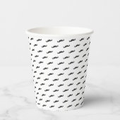 Schnurrbart-Hipster-Muster 2 Pappbecher (Vorderseite)