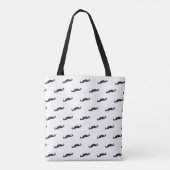 Schnurrbart-Hipster-Muster 2 Tasche (Rückseite)