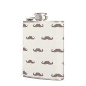 Schnurrbart-Hipster-Muster 3 Flachmann (Links)