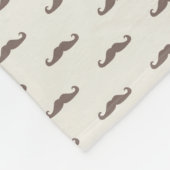 Schnurrbart-Hipster-Muster 3 Fleecedecke (Ecke)