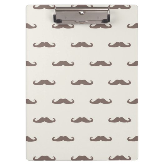 Schnurrbart-Hipster-Muster 3 Klemmbrett (Vorderseite)