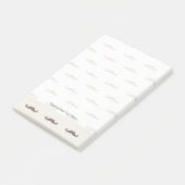 Schnurrbart-Hipster-Muster 3 Post-it Klebezettel (angewinkelt)