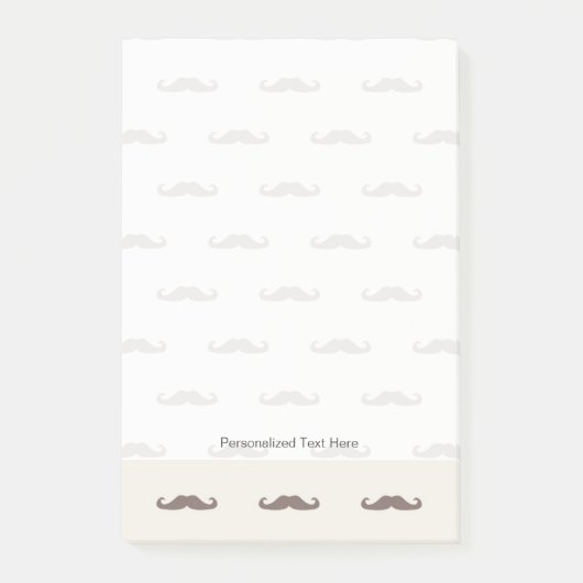 Schnurrbart-Hipster-Muster 3 Post-it Klebezettel (Vorderseite)