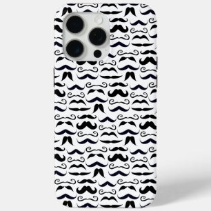 Schnurrbart-Hipster-Muster iPhone 15 Pro Max Hülle