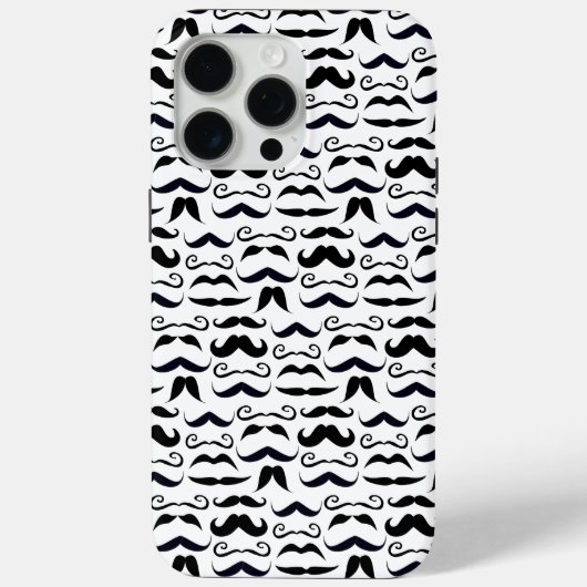 Schnurrbart-Hipster-Muster Case-Mate iPhone Hülle (Rückseite)
