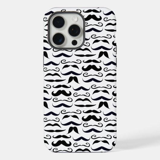 Schnurrbart-Hipster-Muster iPhone Hülle (Rückseite)