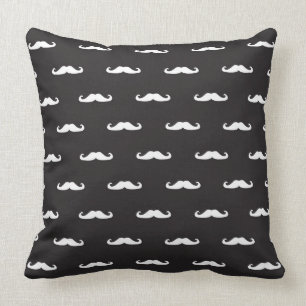 Schnurrbart-Hipster-Muster Kissen