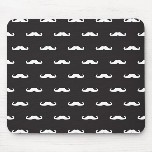 Schnurrbart-Hipster-Muster Mousepad (Vorne)