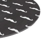 Schnurrbart-Hipster-Muster Schneidebrett (Ecke)